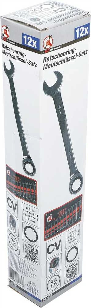 Bgs Technic Terkšlinių raktų rinkinys | 8-19 mm | 12 vnt. (30001)