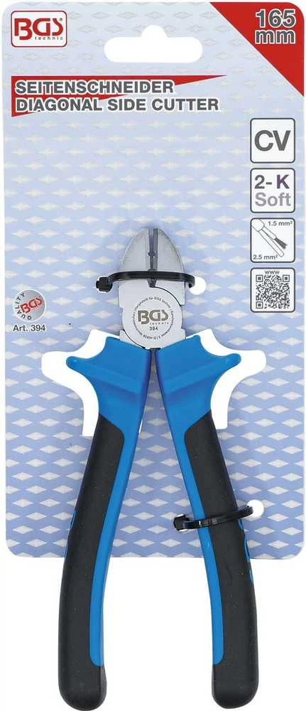 BGS Šoninės replės – su izoliacijos nuėmimo funkcija – 165 mm