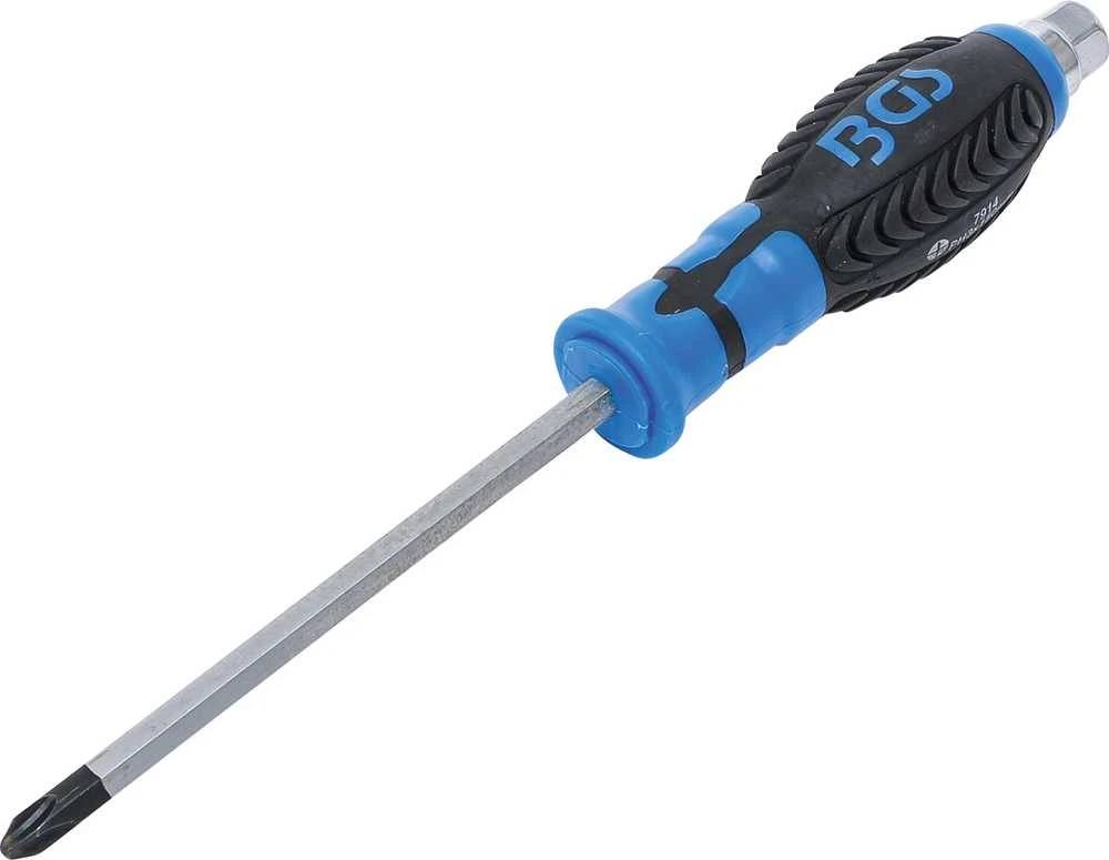 Grąžtas Bgs Technic Atsuktuvas kalamas | su išoriniu šešiakampiu | Kryžminis PH3 | Ašmenų ilgis 150 mm (7914)