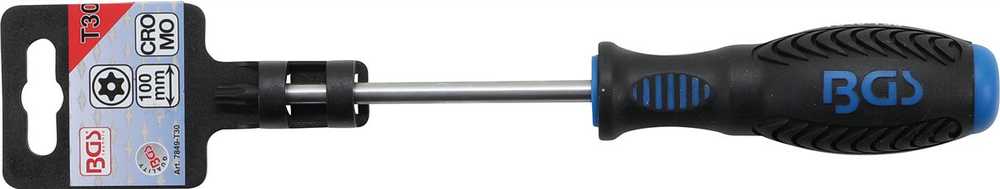 Grąžtas BGS „Torx“ atsuktuvas su kiauryme, T30 dydis, 100 mm ašmenų ilgis