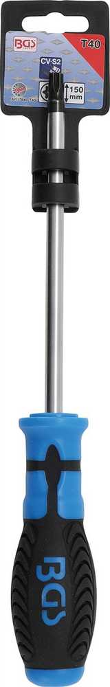 Grąžtas BGS Torx atsuktuvas su kiauryme – T40 dydis – 150 mm ašmenų ilgis
