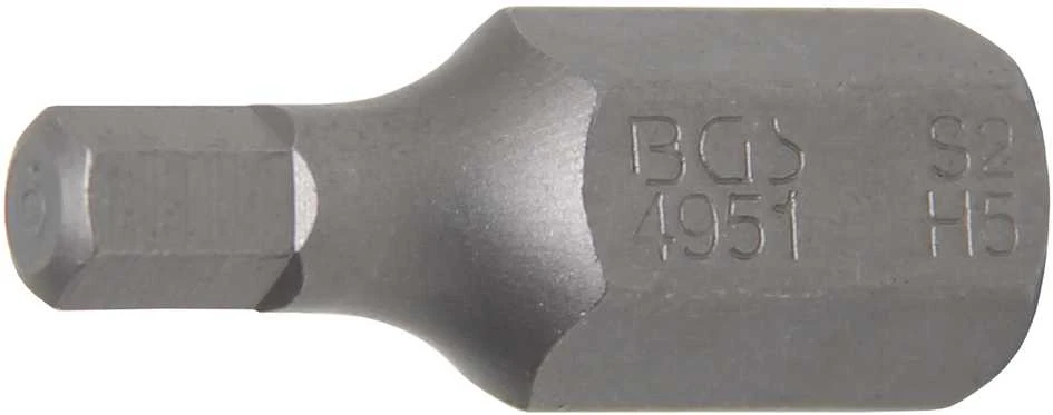 Bgs Technic Antgalis | ilgis 30 mm | 10 mm (3/8") storis | Hex šešiakampis 5 mm (4951)