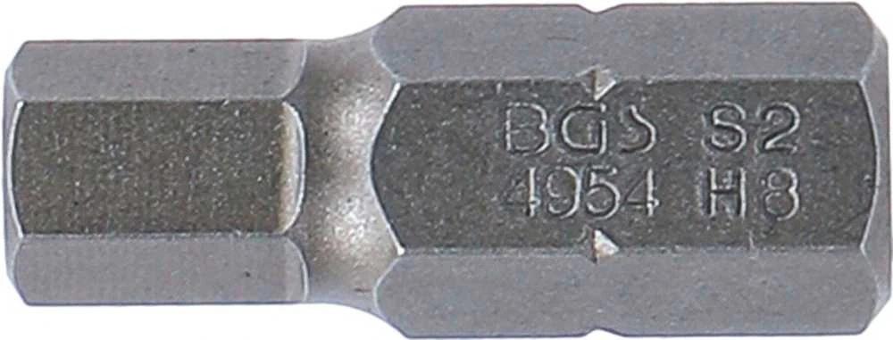 Bgs Technic Antgalis | ilgis 30 mm | 10 mm (3/8") storis | Hex šešiakampis 8 mm (4954)