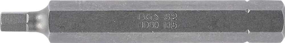 Bgs Technic Antgalis | ilgis 75 mm | 10 mm (3/8") storis | Hex šešiakampis 5 mm (4960)