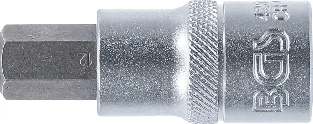 Bgs Technic Antgalis įpresuotas į galvutę | 12,5 mm (1/2") | hex šešiakampis 12 mm (4256)