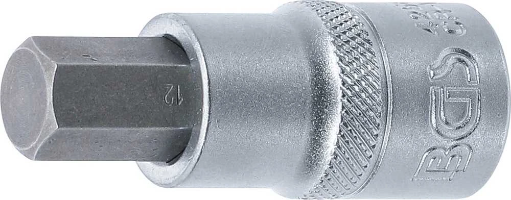 Bgs Technic Antgalis įpresuotas į galvutę | 12,5 mm (1/2") | hex šešiakampis 12 mm (4256)