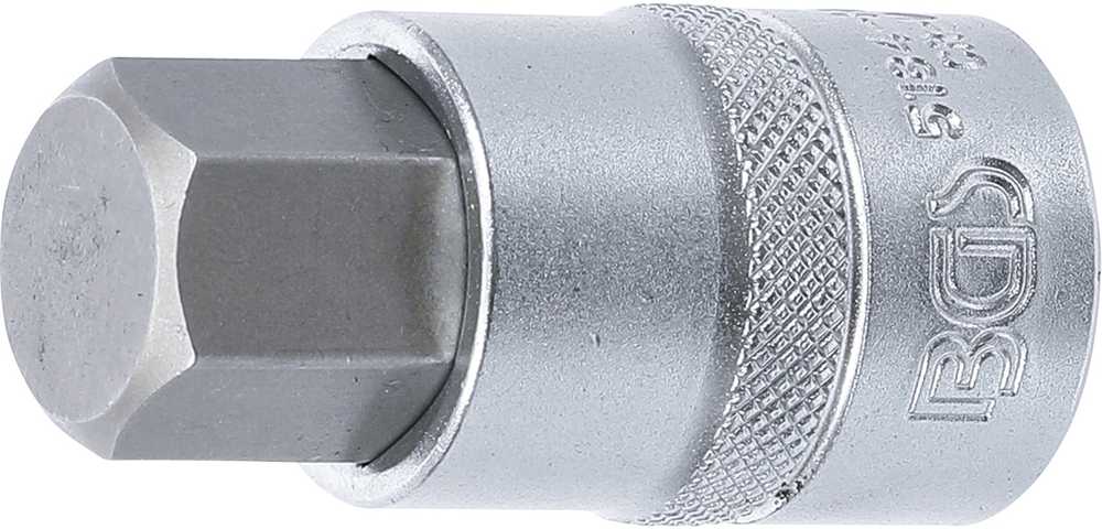 Bgs Technic Antgalis įpresuotas į galvutę | 12,5 mm (1/2") | hex šešiakampis 19 mm (5184-H19)