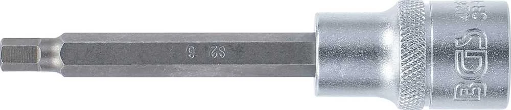 Bgs Technic Antgalis įpresuotas į galvutę | ilgis 100 mm | 12,5 mm (1/2") | hex šešiakampis 6 mm (4261)