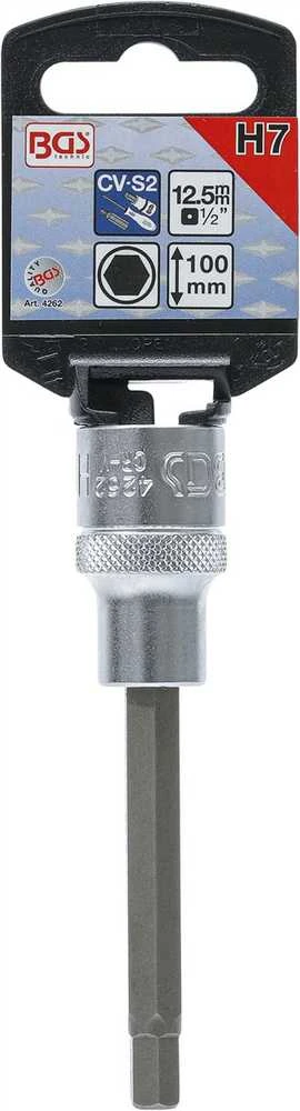 BGS Suktuvo antgalis lizde – 7 mm Antgalis – 1/2 col. Tvirtinimas – 100 mm Ilgis