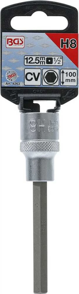 BGS Atsuktuvo antgalis lizde – 8 mm Antgalis – 1/2 Tvirtinimas – 100 mm Ilgis