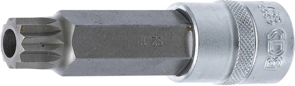 Bgs Technic Antgalis įpresuotas į galvutę | ilgis 100 mm | 12,5 mm (1/2") | Spline su skyle (XZN) M18 (4365)