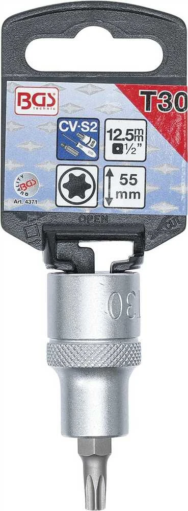 BGS Atsuktuvo antgalis lizde – T30 antgalis, „Torx“, – 1/2 colio tvirtinimas