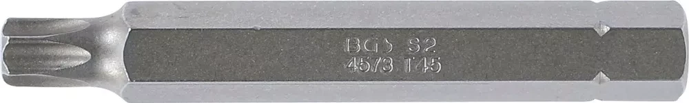 Grąžtas BGS Atsuktuvo antgalis - T45 antgalis, Torx, - 3/8" tvirtinimas - 75 mm ilgis