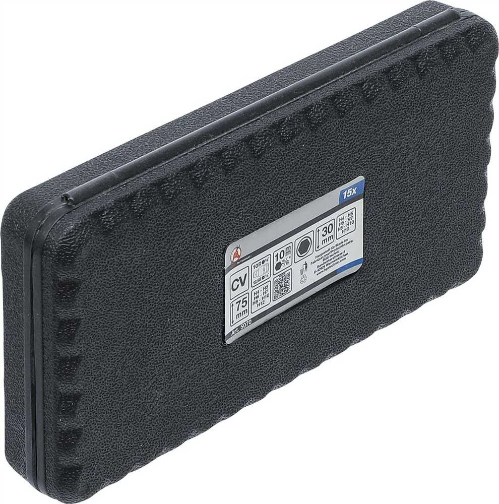 Grąžtas Bgs Technic Antgalių rinkinys Hex šešiakampiai | trumpas / ilgas | 10 mm (3/8") storio | 15 vnt. (5070)