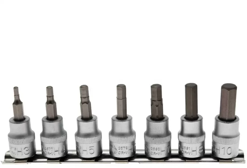 Bgs Technic Įpresuotų antgalių rinkinys | 10 mm (3/8") | hex šešiakampis 3 - 10 mm | 7 vnt. (5107)