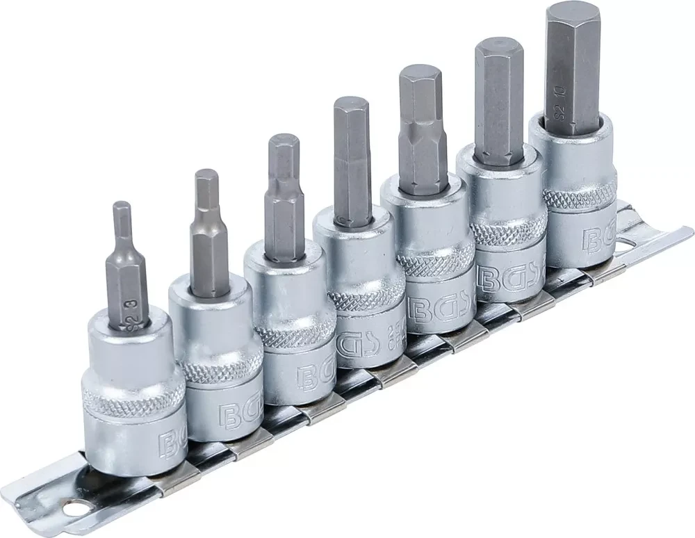 Bgs Technic Įpresuotų antgalių rinkinys | 10 mm (3/8") | hex šešiakampis 3 - 10 mm | 7 vnt. (5107)