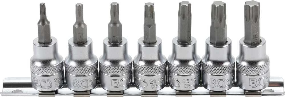 Grąžtas Bgs Technic Įpresuotų antgalių rinkinys | 10 mm (3/8") | T-Star (Torx) T15 - T50 | 7 vnt. (5108)