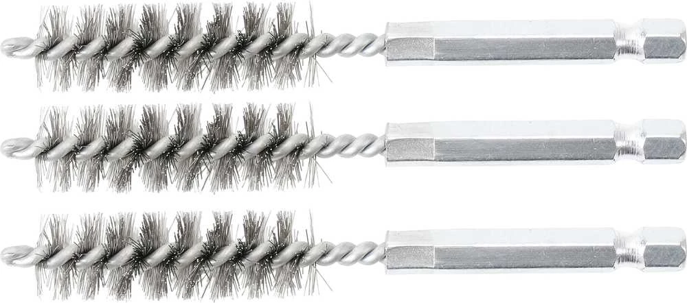 Bgs Technic Plieniniai šepečiai vamzdeliams | 13 mm | 6,3 mm (1/4") | 3 vnt. (3078-13-S)