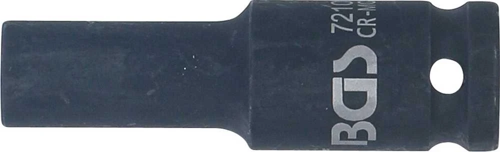 Bgs Technic Galvutė smūginė šešiakampė ilga | 12,5 mm (1/2") | 10 mm (7210)