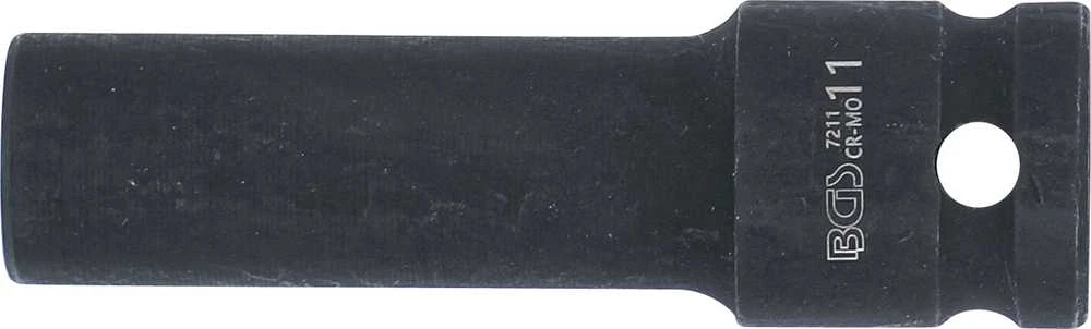 Bgs Technic Galvutė smūginė šešiakampė ilga | 12,5 mm (1/2") | 11 mm (7211)