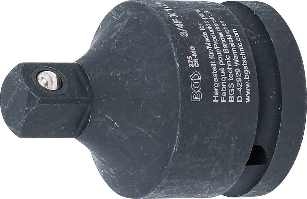 Grąžtas Bgs Technic Smūginis adapteris | vidinis kvadratas 20 mm (3/4") - išorinis kvadratas 12,5 mm (1/2") (275)