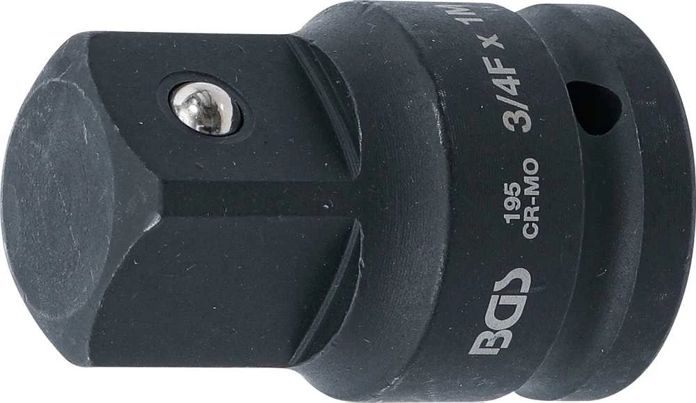 Grąžtas Bgs Technic Smūginis adapteris | vidinis kvadratas 20 mm (3/4") - išorinis kvadratas 25 mm (1") (195)