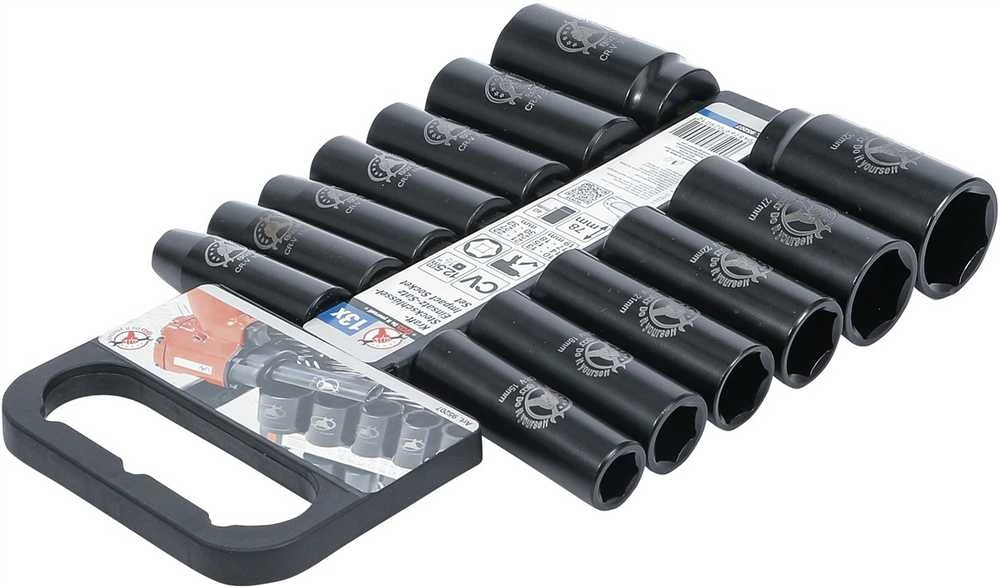 BGS Smūginių galvučių komplektas – 1/2 col. jungtis – 10–32 mm – 13 vnt.