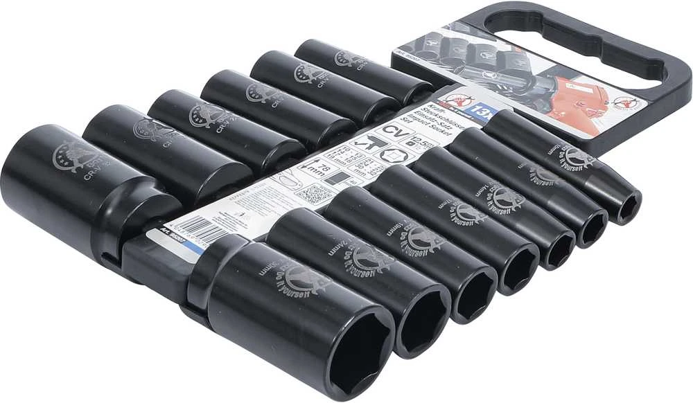 BGS Smūginių galvučių komplektas – 1/2 col. jungtis – 10–32 mm – 13 vnt.
