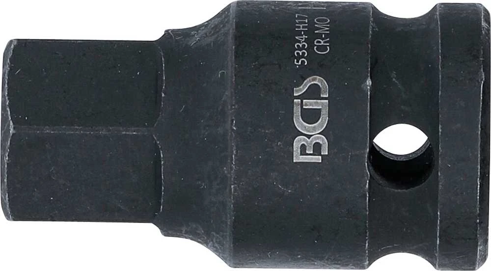 Grąžtas BGS Smūginis lizdo antgalis – 17 mm Antgalis – 1/2 colio Tvirtinimas – 42 mm Ilgis