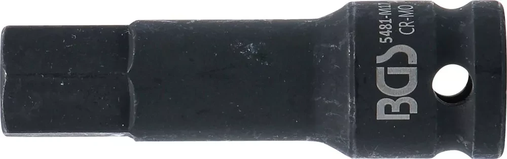 Grąžtas Bgs Technic Antgalis smūginis | 12,5 mm (1/2") | hex šešiakampis 17 mm (5481-M17)