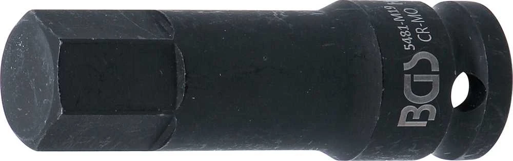 Grąžtas Bgs Technic Antgalis smūginis | 12,5 mm (1/2") | hex šešiakampis 19 mm (5481-M19)
