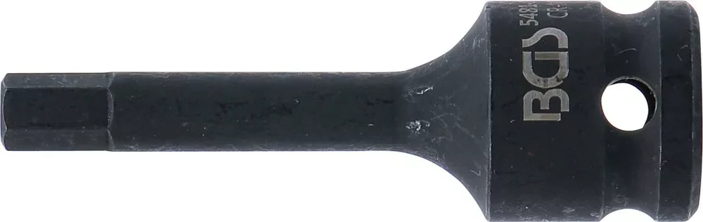 Grąžtas BGS Smūginis antgalis suktukas - 8 mm Antgalis - 1/2 Tvirtinimas - 75 mm Ilgis