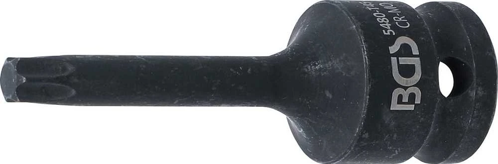 Grąžtas BGS Smūginis antgalis gilzėje - T45 antgalis, Torx, - 1/2" tvirtinimas - 75 mm ilgis
