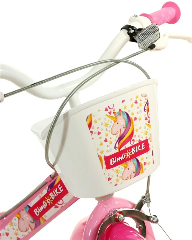 Bimbo Bike Bimbo_ Bike Vaikiškas dviratis, vaikų Bottari Unicorn Star 77440, balta sp./rožinė sp., 16″