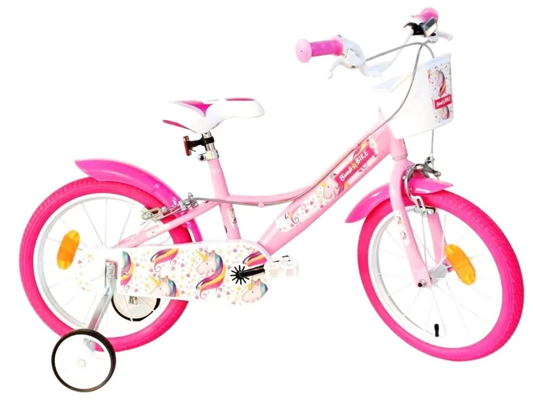 Bimbo Bike Bimbo_ Bike Vaikiškas dviratis, vaikų Bottari Unicorn Star 77440, balta sp./rožinė sp., 16″