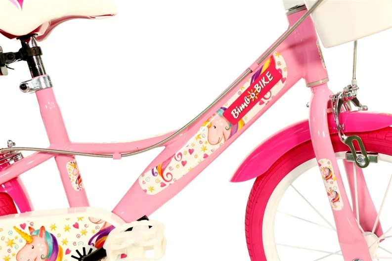 Bimbo Bike Bimbo_ Bike Vaikiškas dviratis, vaikų Bottari Unicorn Star 77440, balta sp./rožinė sp., 16″