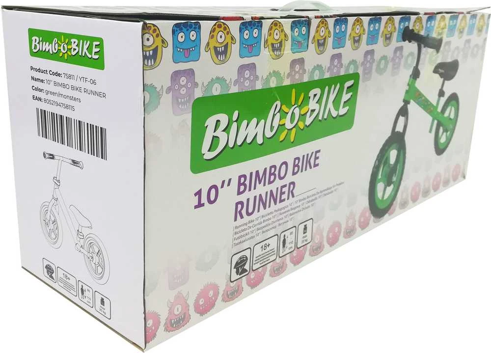 Bimbo_ Bike Balansinis dviratis Bottari Monsters 75811, žalias, 10”