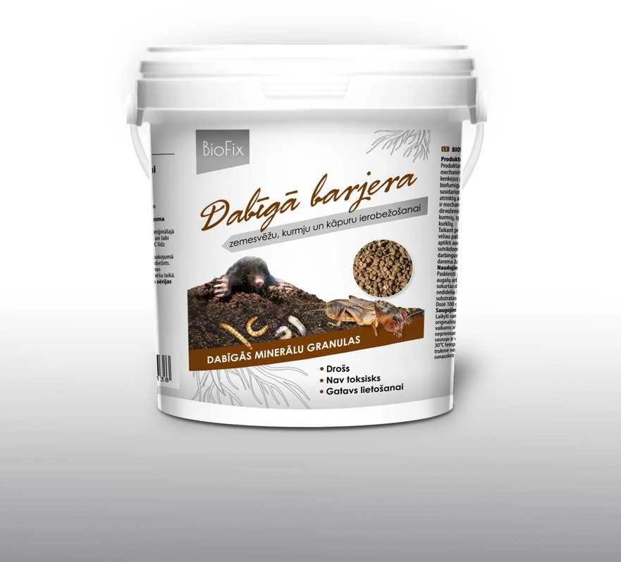 BIOFIX STOPPER natūralus barjeras kurmių, kurklių, spragšio kontrolei, 1kg