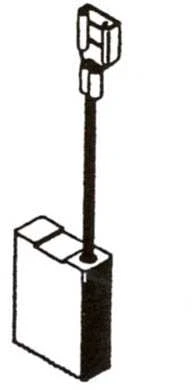 Haushalt Angliniai šepetėliai 30-06-025-A, 6,3 x 16 x 22 mm, 2 vnt