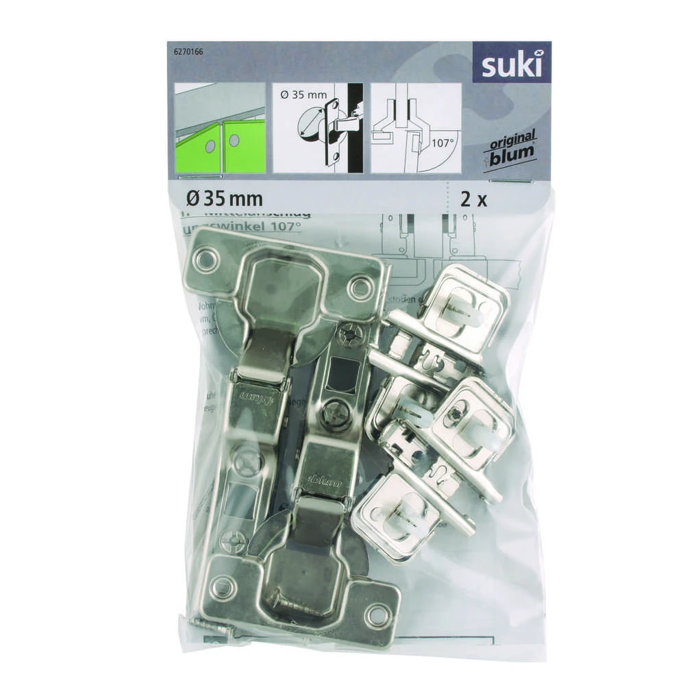 Black Blum LANKST PUSI CLIP SOFT CLOSE D35 107 2VNT