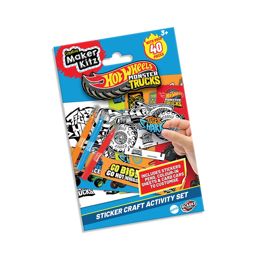 BLADEZ HOT WHEELS MOSTER TRUCKS Lipdukų veiklos rinkinys