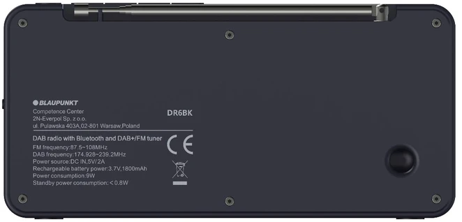 BLAUPUNKT Radijas DR6BK DAB+/FM MELNS