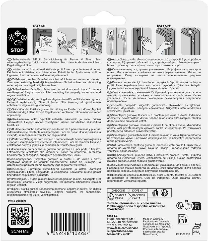 Uszczelka Guminis sandarinimo profilis e 6m: 9mm, baltas (h0546322)