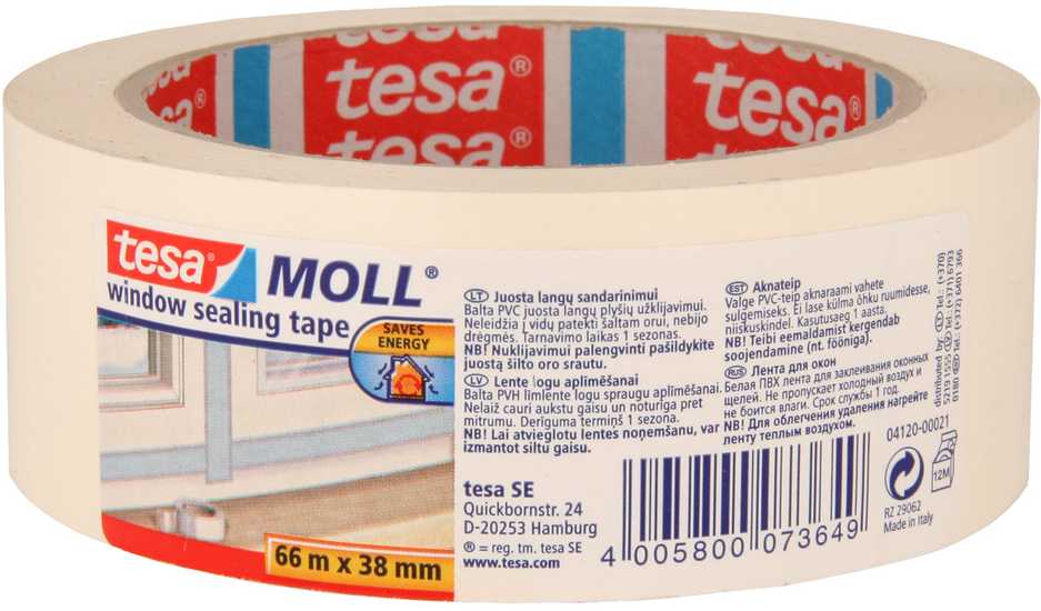 Universali lipni juosta TESA PACK, 38mm x 66m, balta