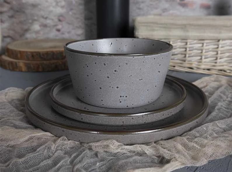 Domoletti BOWL DOMOLETTI BROWN DOTS 700ML