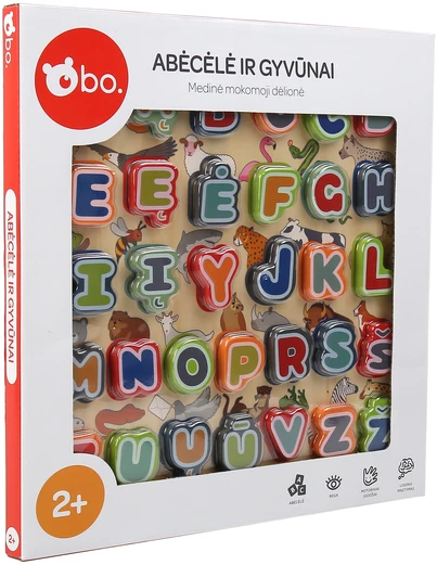 bo. Dėlionė „Abėcėlė ir gyvūnai“, lietuvių k.