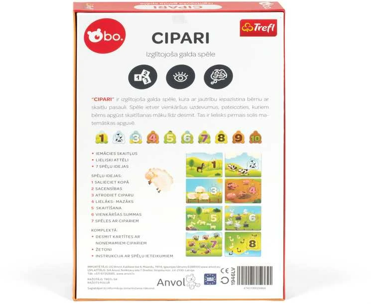 BO Izglītojošā galda spēle "Cipari" (Latviešu val.)