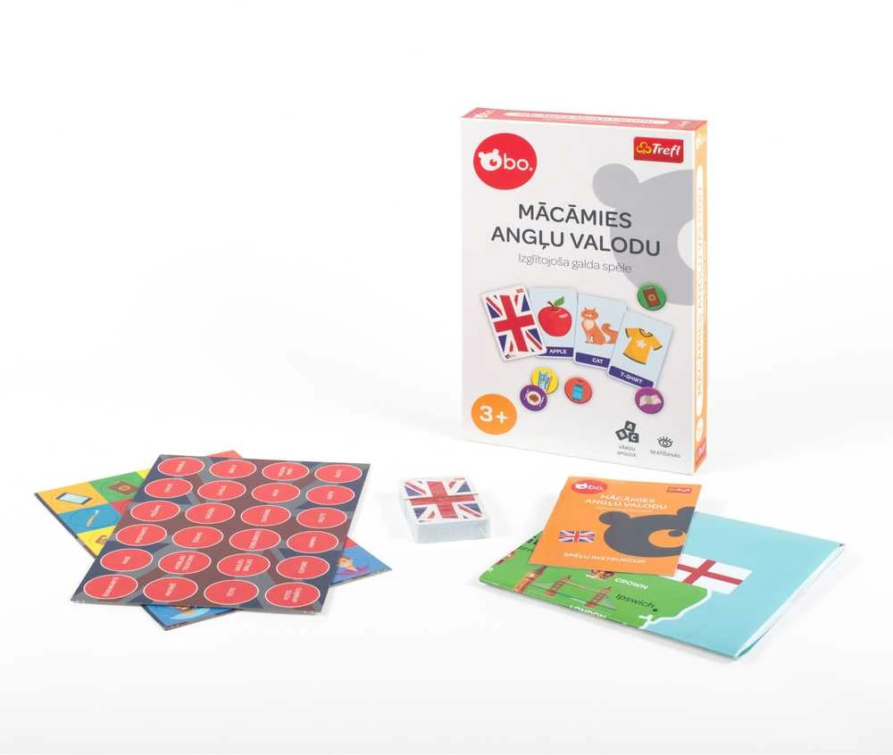 BO Izglītojošā galda spēle "Mācāmies angļu valoda" (Latviešu val.)