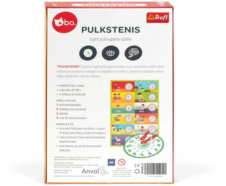 BO Izglītojošā galda spēle "Pulkstenis" (Latviešu val.)