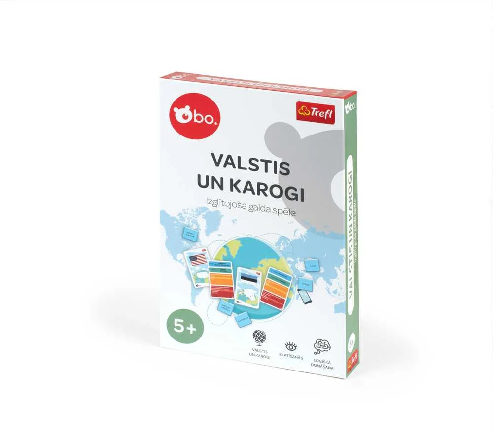BO Izglītojošā galda spēle "Valstis un karogi" (Latviešu val.)
